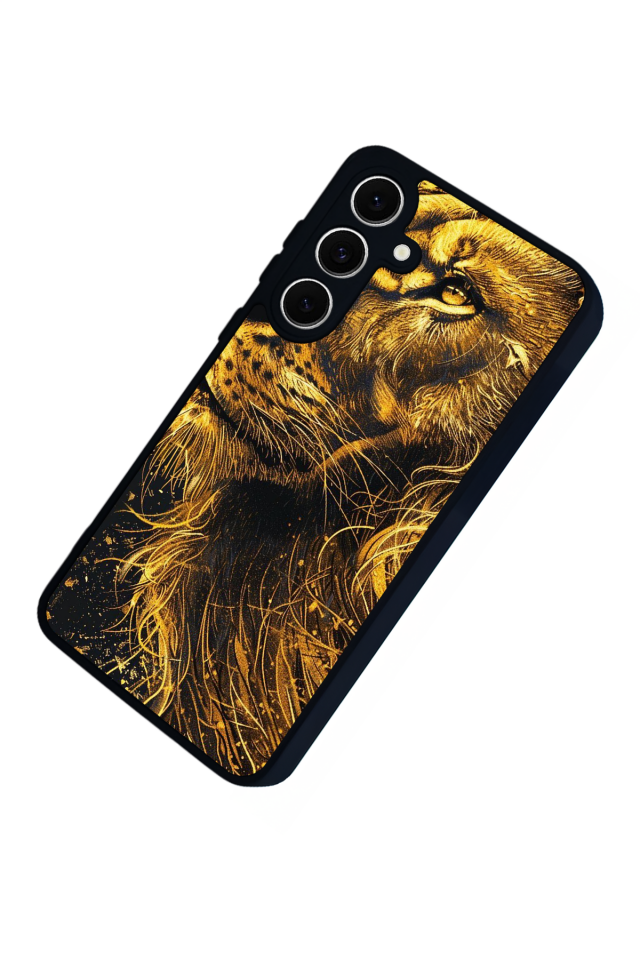 Samsung Galaxy A16 Uyumlu Aslan Tasarımlı Glossy Premium Kılıf