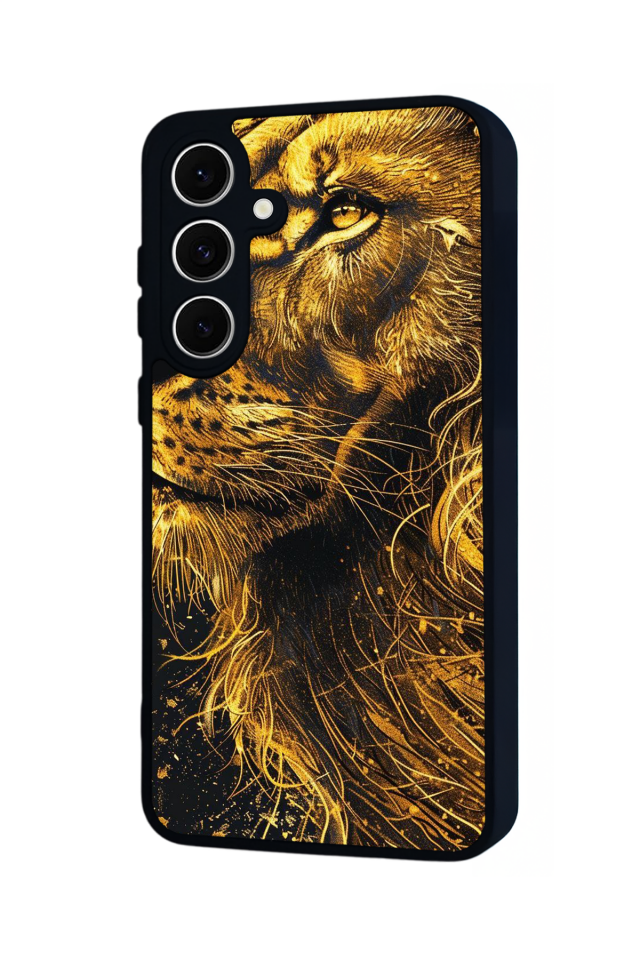 Samsung Galaxy A16 Uyumlu Aslan Tasarımlı Glossy Premium Kılıf