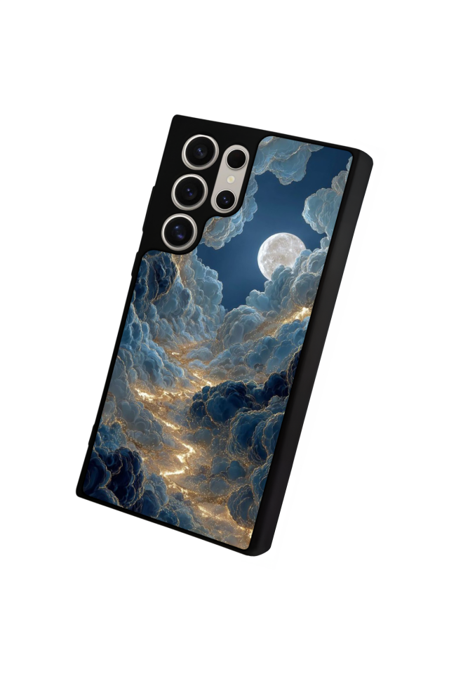 Samsung Galaxy S22 Ultra Uyumlu Ay Tasarımlı Glossy Premium Kılıf