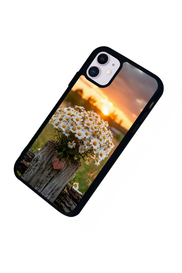 iPhone 11 Uyumlu Cicek Tasarımlı Glossy Premium Kılıf