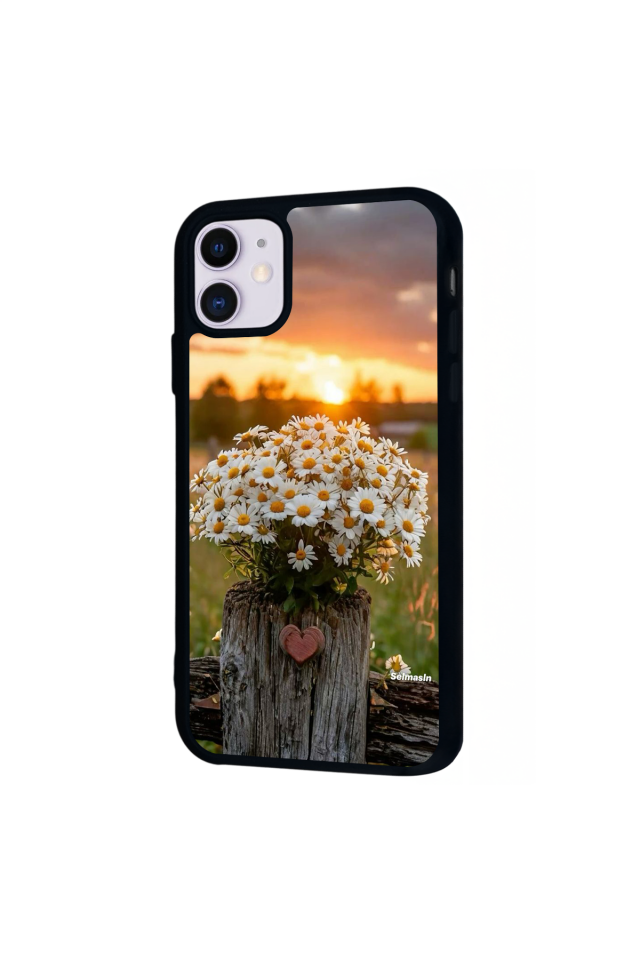 iPhone 11 Uyumlu Cicek Tasarımlı Glossy Premium Kılıf