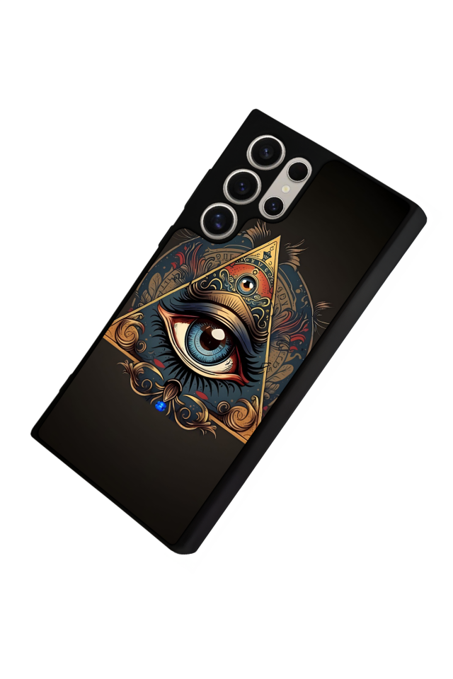 Samsung Galaxy S22 Ultra Uyumlu Göz Tasarımlı Glossy Premium Kılıf