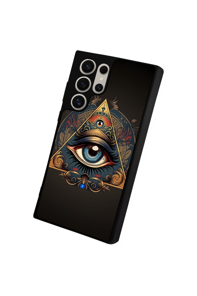 Samsung Galaxy S22 Ultra Uyumlu Göz Tasarımlı Glossy Premium Kılıf