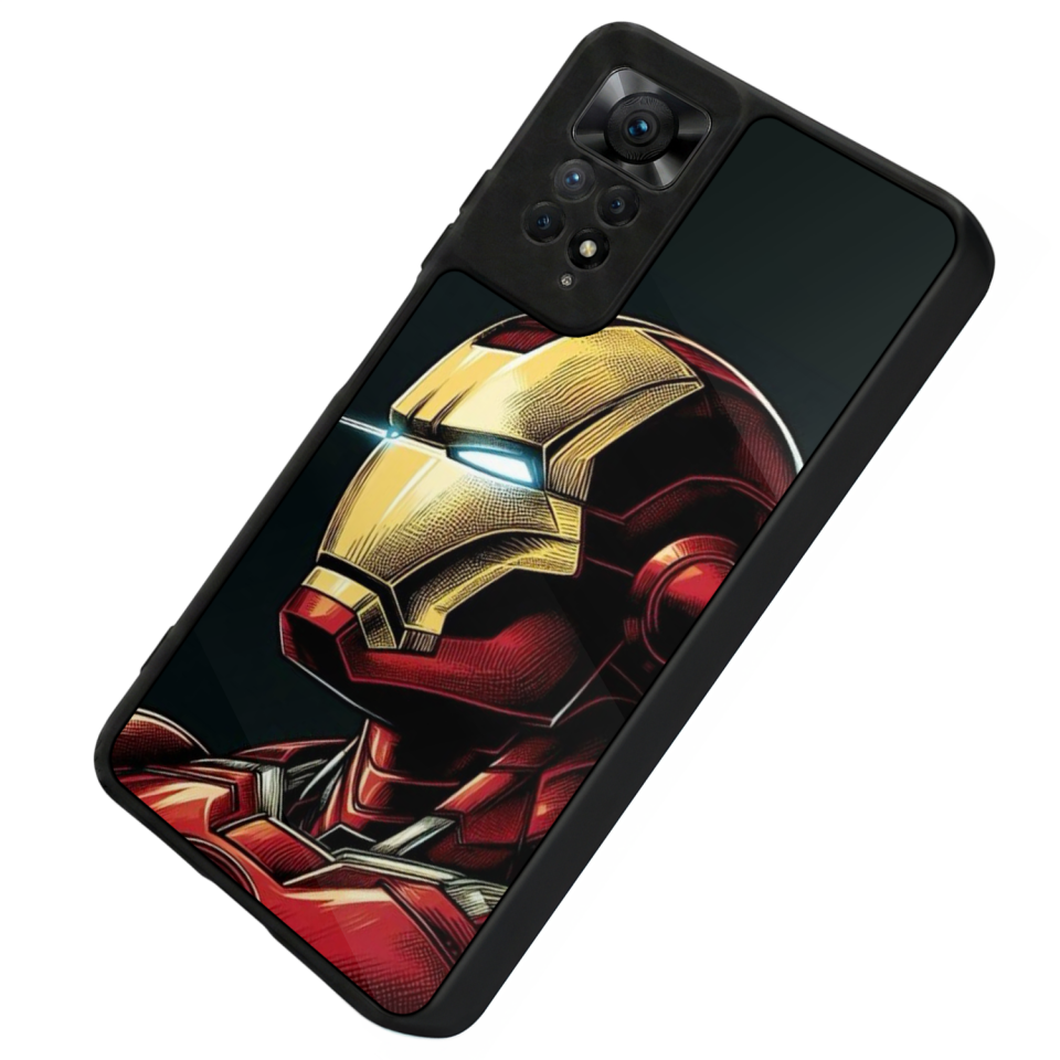 Xiaomi Redmi Note 12 Pro Uyumlu  Iron Man ( Demir Adam ) Tasarımlı Glossy Premium Kılıf