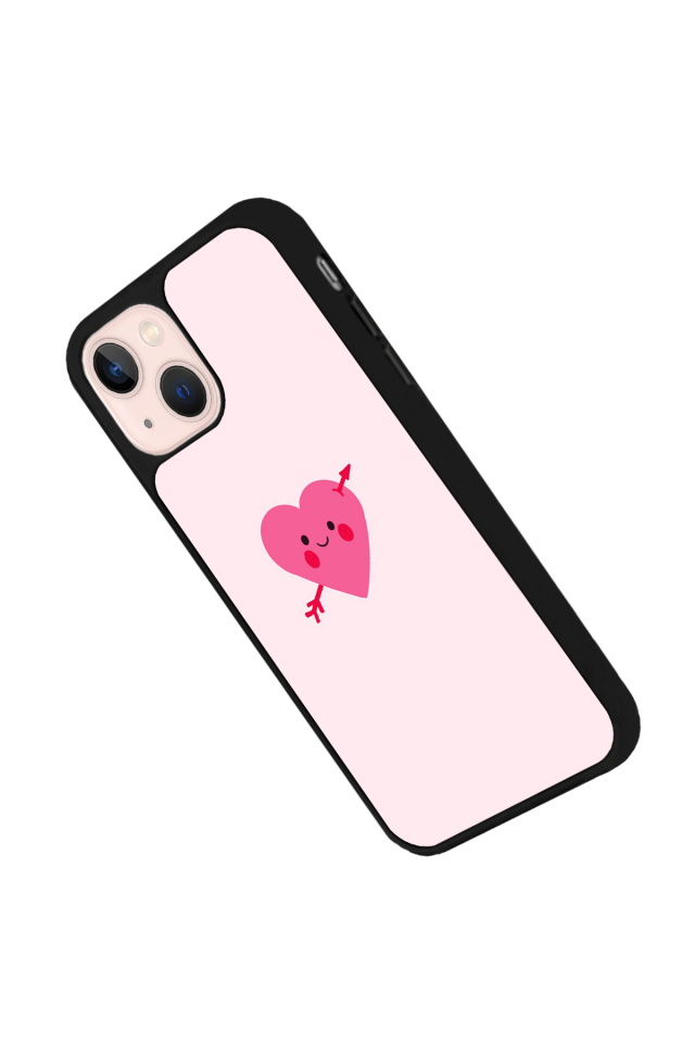 iPhone 15 Plus Uyumlu Kalp Love Tasarımlı Glossy Premium Kılıf