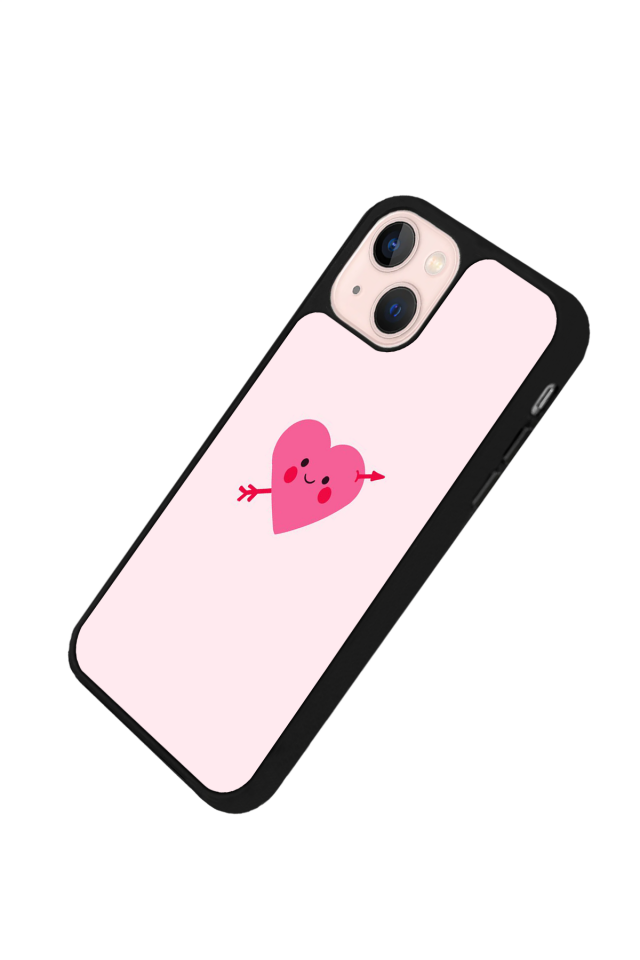 iPhone 15 Plus Uyumlu Kalp Love Tasarımlı Glossy Premium Kılıf