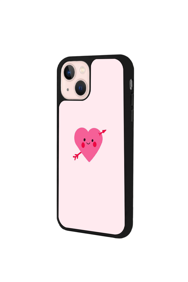 iPhone 15 Plus Uyumlu Kalp Love Tasarımlı Glossy Premium Kılıf
