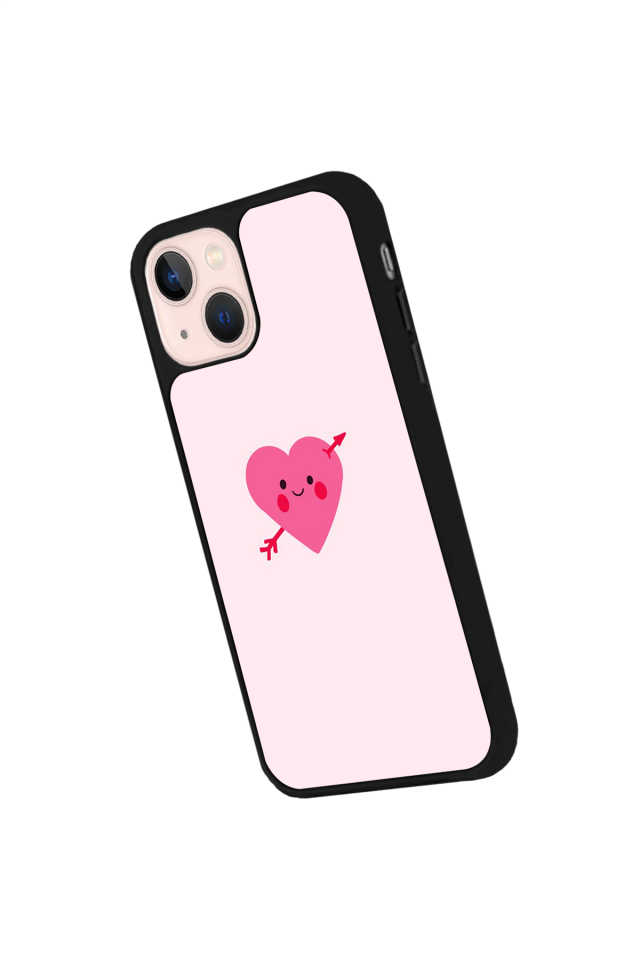 iPhone 15 Plus Uyumlu Kalp Love Tasarımlı Glossy Premium Kılıf