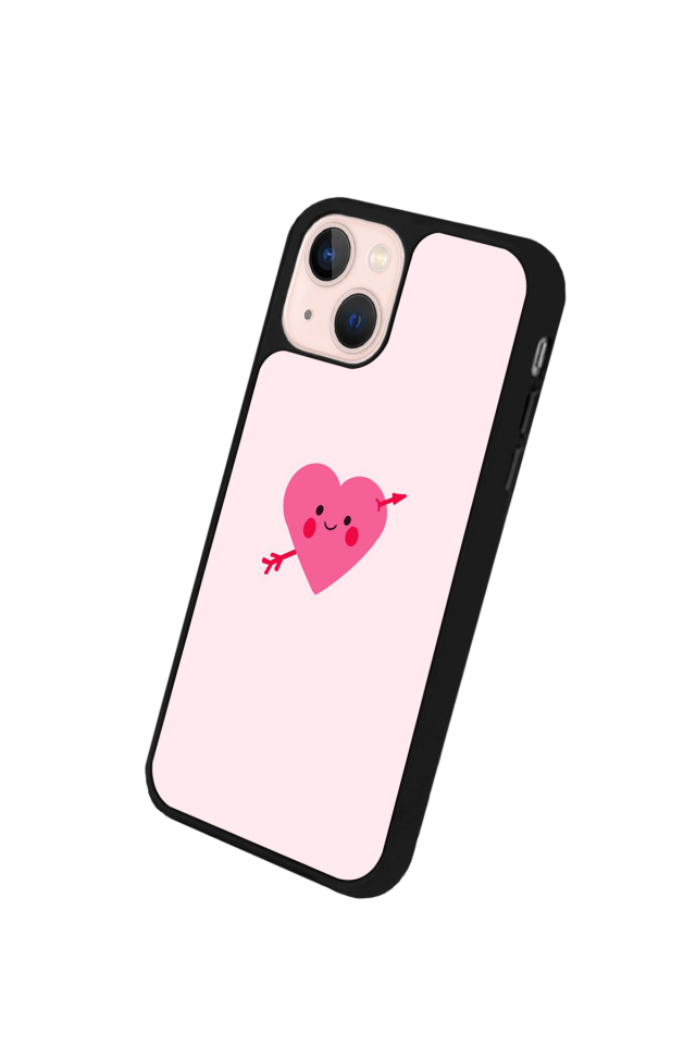 iPhone 15 Plus Uyumlu Kalp Love Tasarımlı Glossy Premium Kılıf