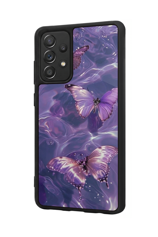 Samsung Galaxy A72 Uyumlu Kelebek Tasarımlı Glossy Premium Kılıf