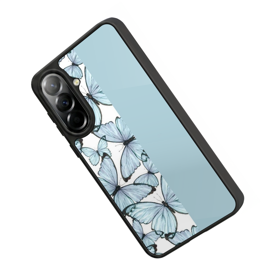 Samsung Galaxy A57 Uyumlu Kelebek Tasarımlı Glossy Premium Kılıf