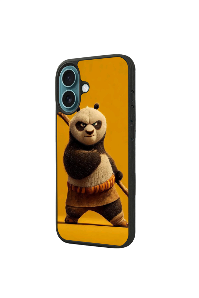 iPhone 16 Plus Uyumlu Kung Fu Panda Tasarımlı Glossy Premium Kılıf