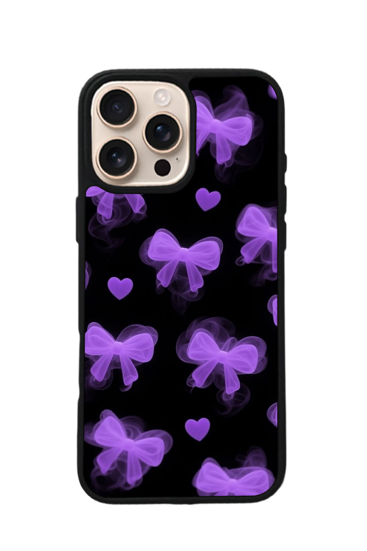 iPhone 14 Pro Uyumlu Kurdele Tasarımlı Glossy Premium Kılıf