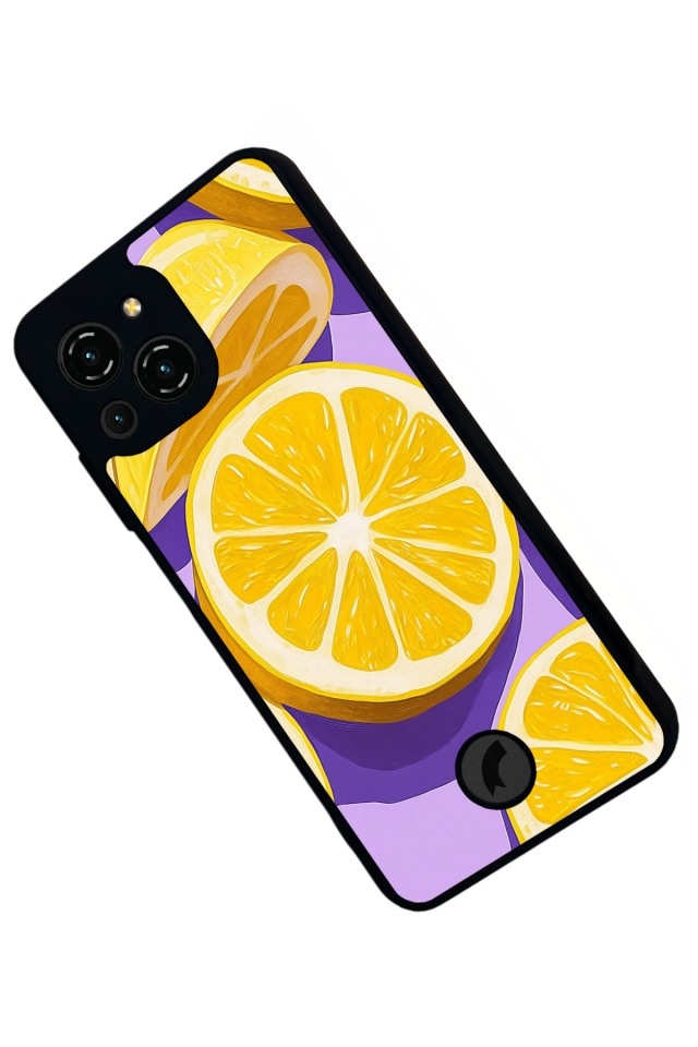 Reeder S23 Pro Max Uyumlu Limon Tasarımlı Glossy Premium Kılıf