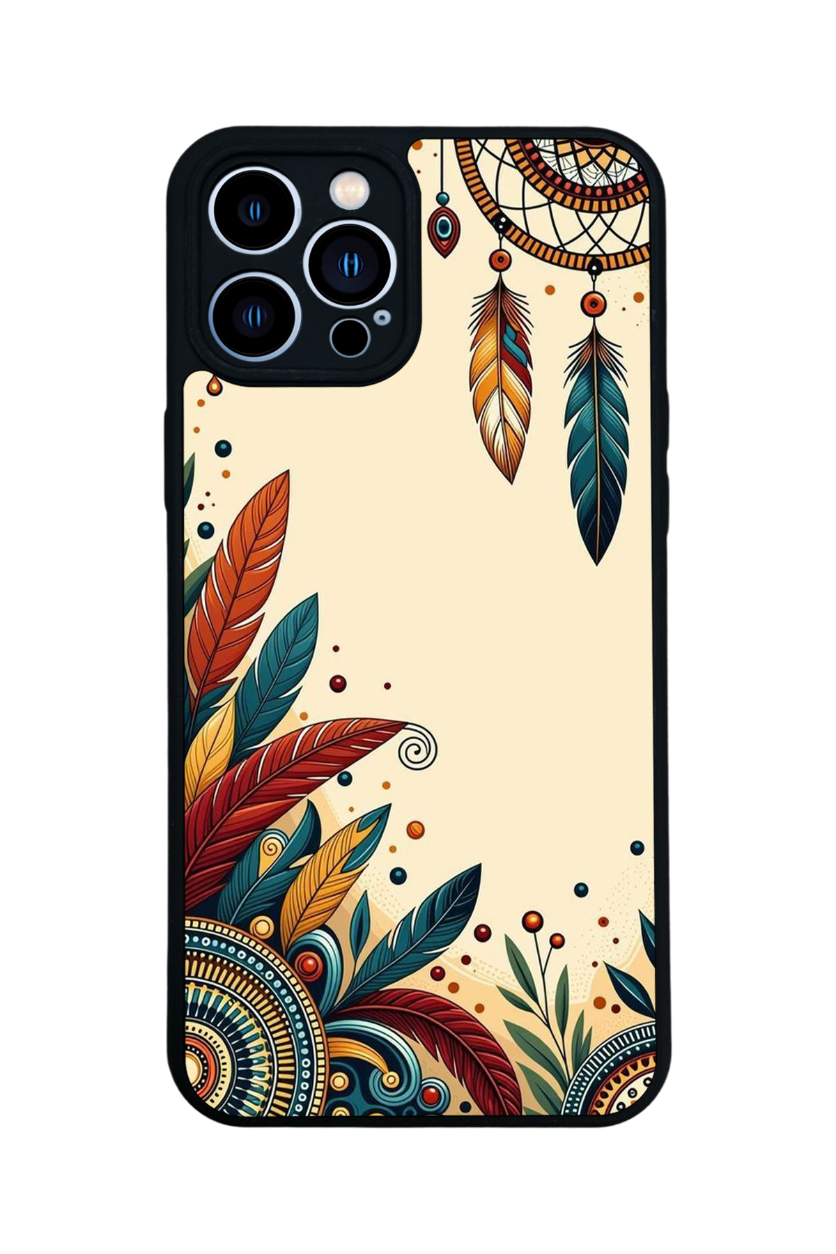 iPhone 13 Pro Max Uyumlu Mandala Tasarımlı Glossy Premium Kılıf
