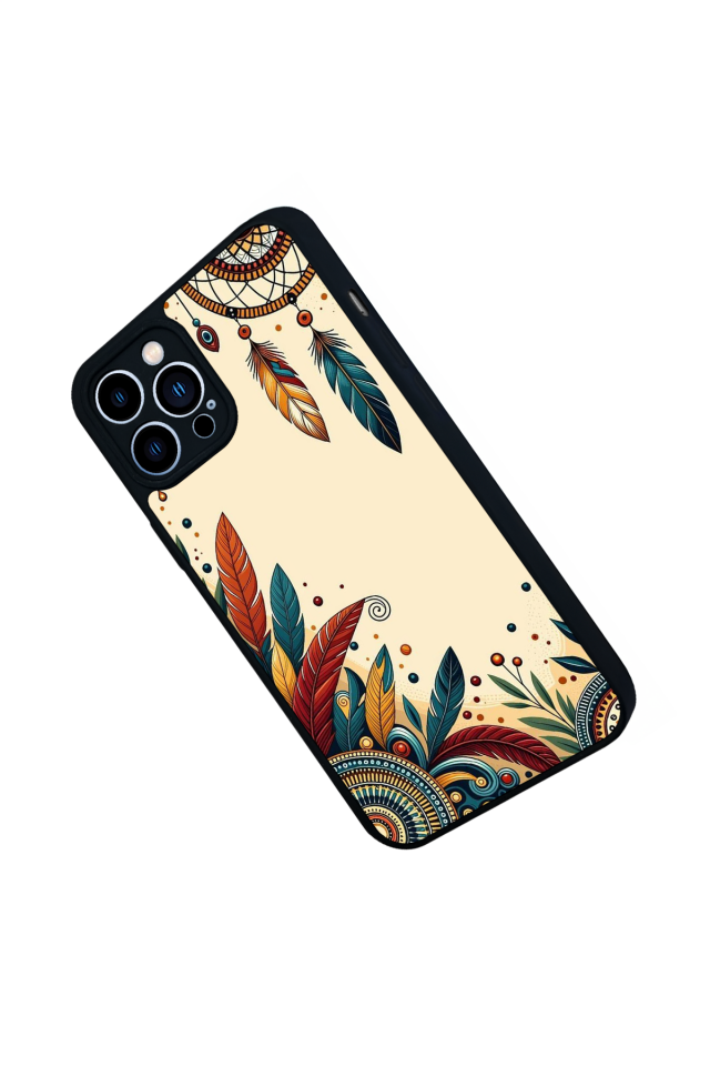 iPhone 13 Pro Max Uyumlu Mandala Tasarımlı Glossy Premium Kılıf