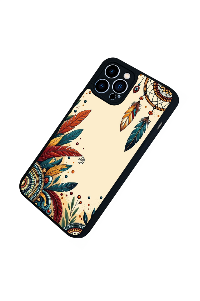 iPhone 13 Pro Max Uyumlu Mandala Tasarımlı Glossy Premium Kılıf