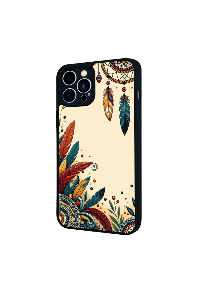 iPhone 13 Pro Max Uyumlu Mandala Tasarımlı Glossy Premium Kılıf