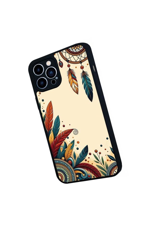 iPhone 13 Pro Max Uyumlu Mandala Tasarımlı Glossy Premium Kılıf