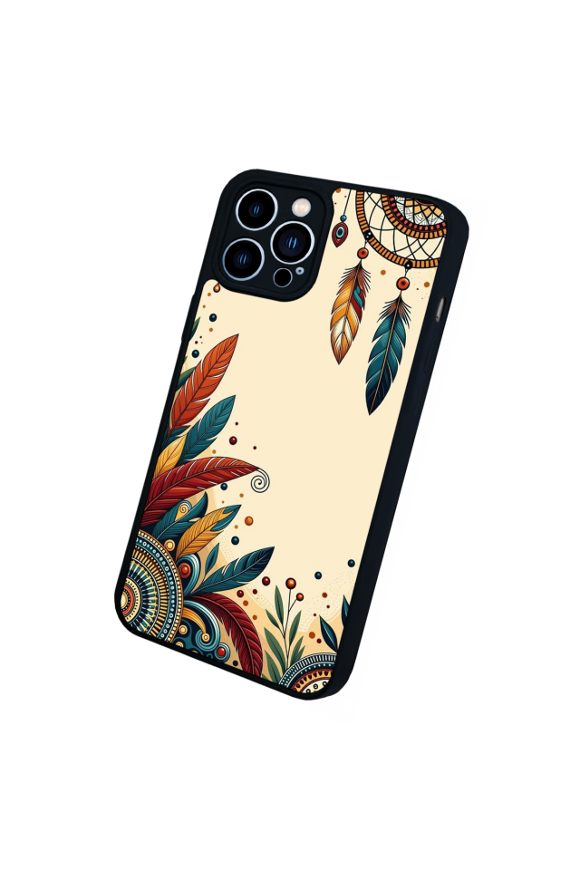 iPhone 13 Pro Max Uyumlu Mandala Tasarımlı Glossy Premium Kılıf