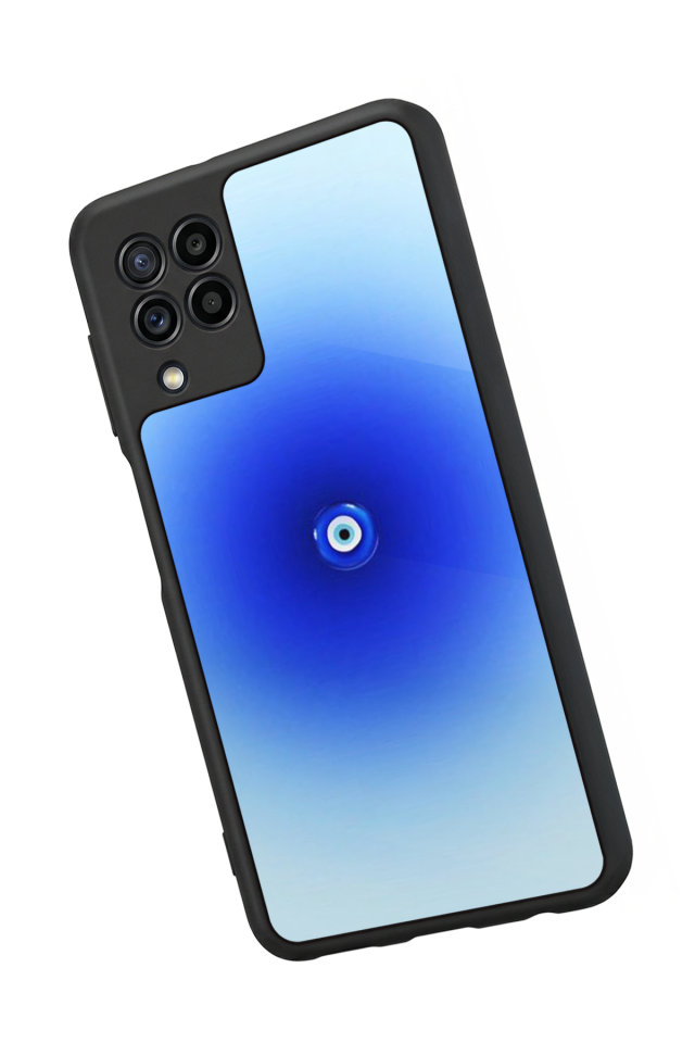 Samsung Galaxy M32 Uyumlu Nazar Tasarımlı Glossy Premium Kılıf