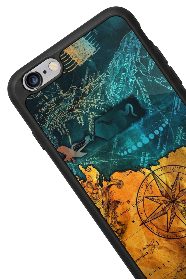 iPhone 6 Plus Uyumlu Pusula Tasarımlı Glossy Premium Kılıf