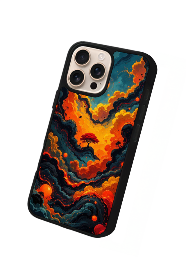 iPhone 15 Pro Uyumlu Abstract Tasarımlı Glossy Premium Kılıf