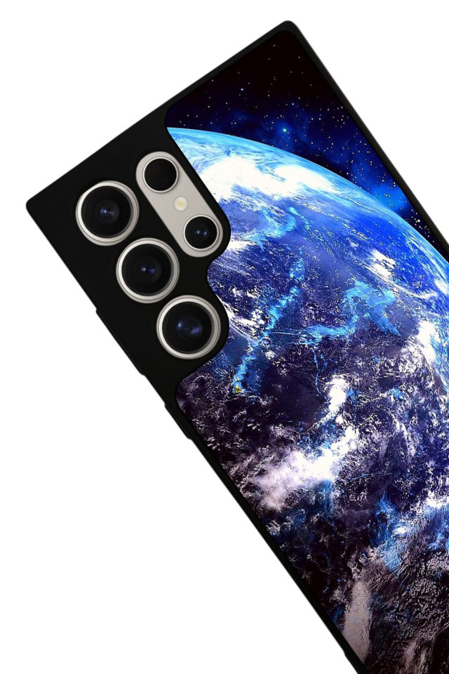 Samsung Galaxy S22 Ultra Uyumlu Ay Tasarımlı Glossy Premium Kılıf