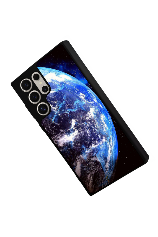 Samsung Galaxy S22 Ultra Uyumlu Ay Tasarımlı Glossy Premium Kılıf