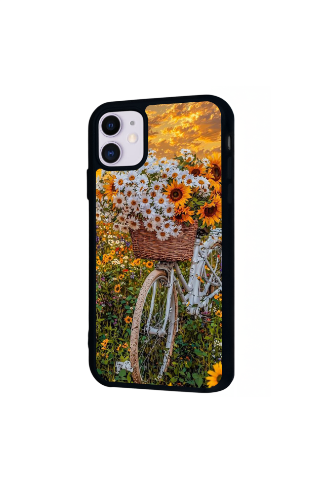 iPhone 11 Uyumlu Cicek Tasarımlı Glossy Premium Kılıf
