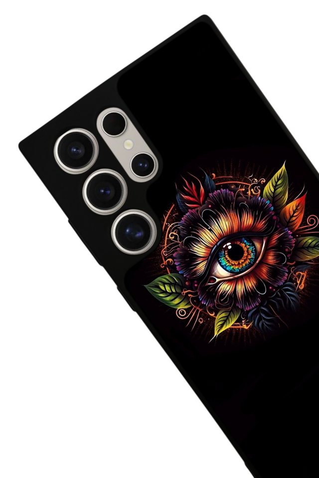 Samsung Galaxy S22 Ultra Uyumlu Göz Tasarımlı Glossy Premium Kılıf