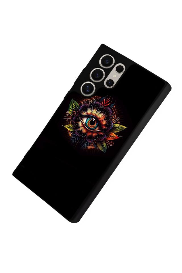 Samsung Galaxy S22 Ultra Uyumlu Göz Tasarımlı Glossy Premium Kılıf