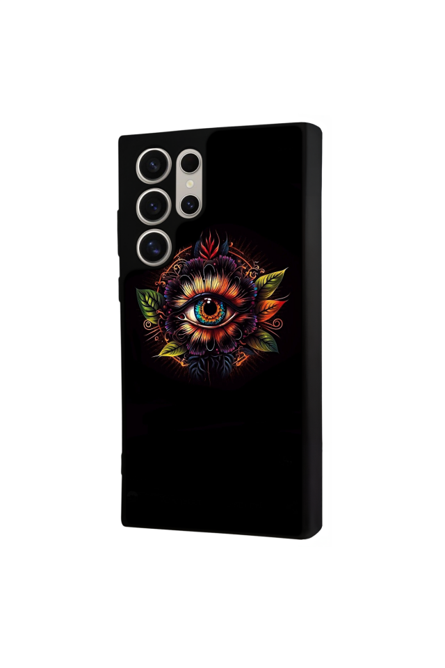 Samsung Galaxy S22 Ultra Uyumlu Göz Tasarımlı Glossy Premium Kılıf