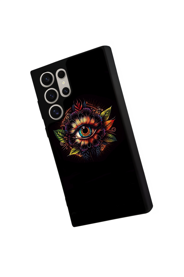 Samsung Galaxy S22 Ultra Uyumlu Göz Tasarımlı Glossy Premium Kılıf