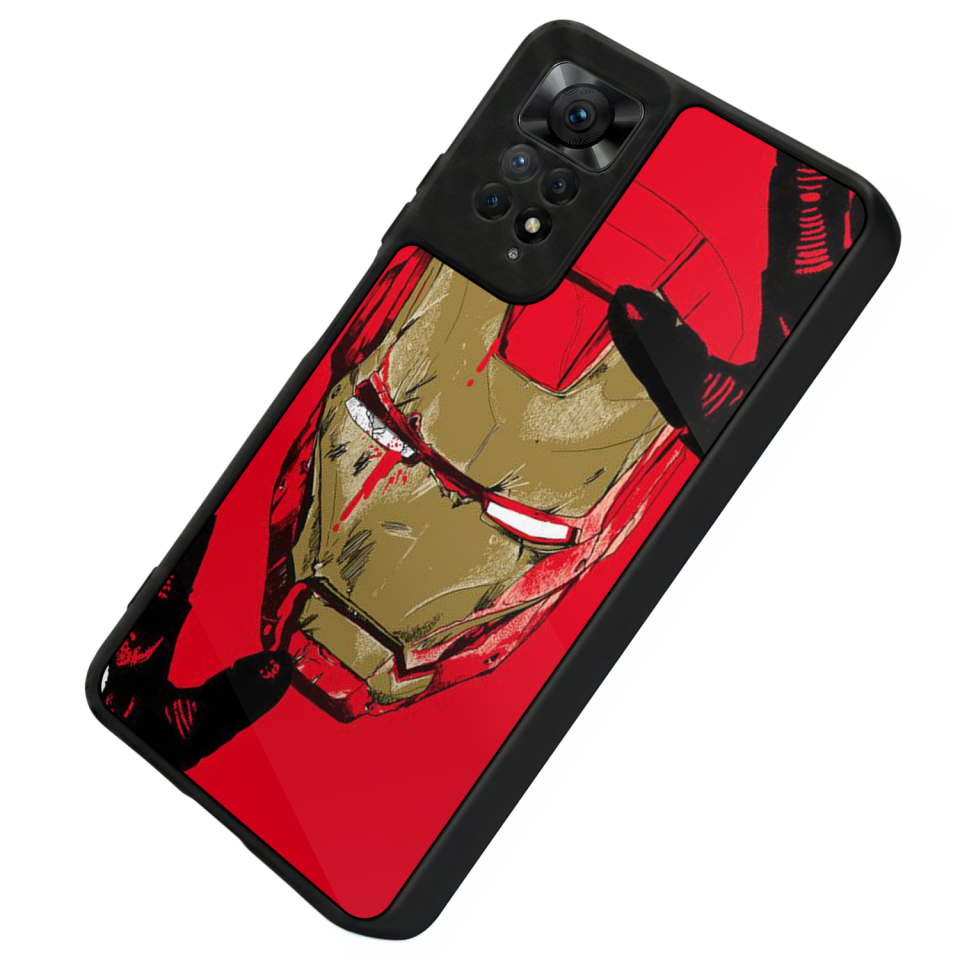 Xiaomi Redmi Note 12 Pro Uyumlu  Iron Man ( Demir Adam ) Tasarımlı Glossy Premium Kılıf