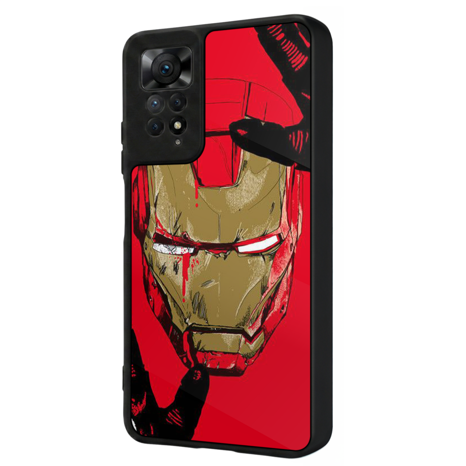 Xiaomi Redmi Note 12 Pro Uyumlu  Iron Man ( Demir Adam ) Tasarımlı Glossy Premium Kılıf