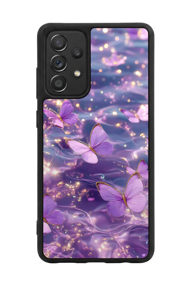 Samsung Galaxy A72 Uyumlu Kelebek Tasarımlı Glossy Premium Kılıf