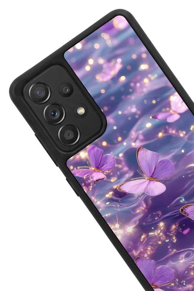Samsung Galaxy A72 Uyumlu Kelebek Tasarımlı Glossy Premium Kılıf