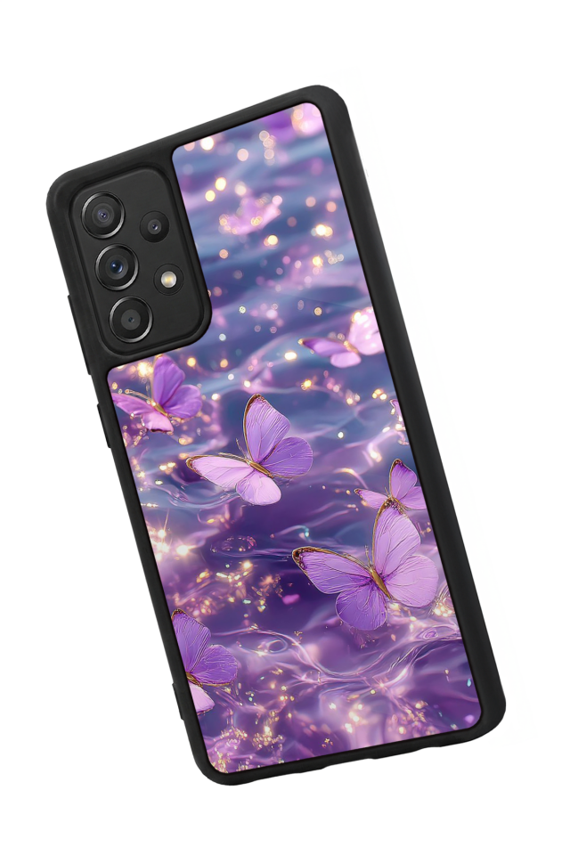 Samsung Galaxy A72 Uyumlu Kelebek Tasarımlı Glossy Premium Kılıf