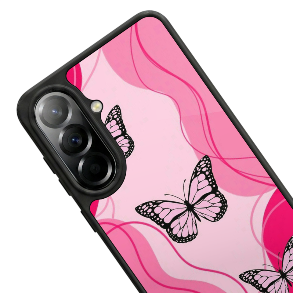 Samsung Galaxy A57 Uyumlu Kelebek Tasarımlı Glossy Premium Kılıf