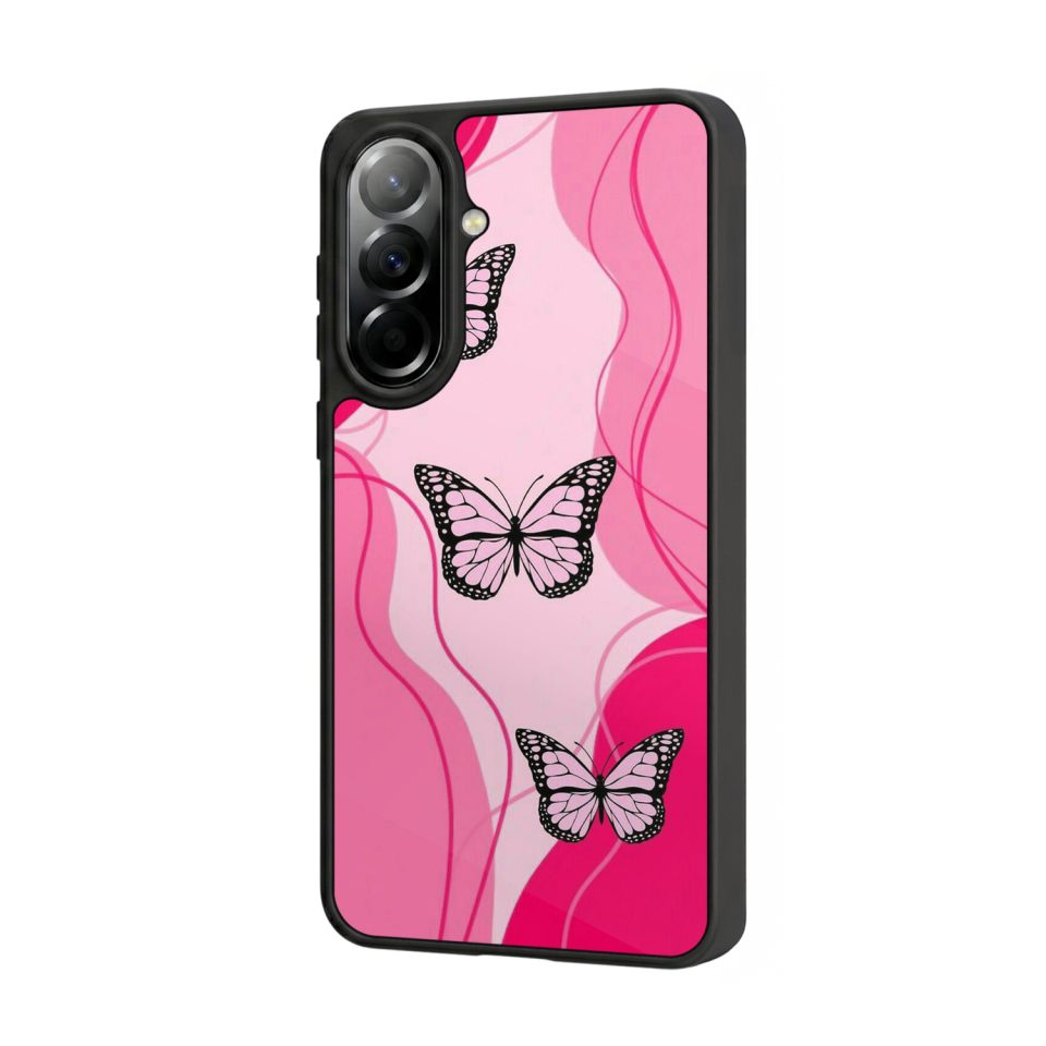 Samsung Galaxy A57 Uyumlu Kelebek Tasarımlı Glossy Premium Kılıf