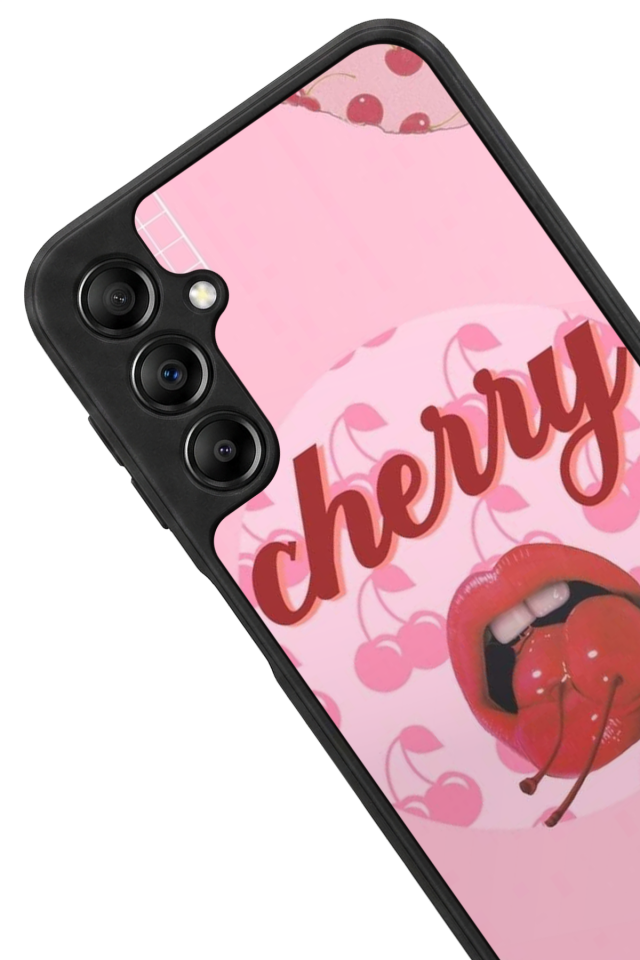 Samsung Galaxy A14 Uyumlu Kiraz Tasarımlı Glossy Premium Kılıf