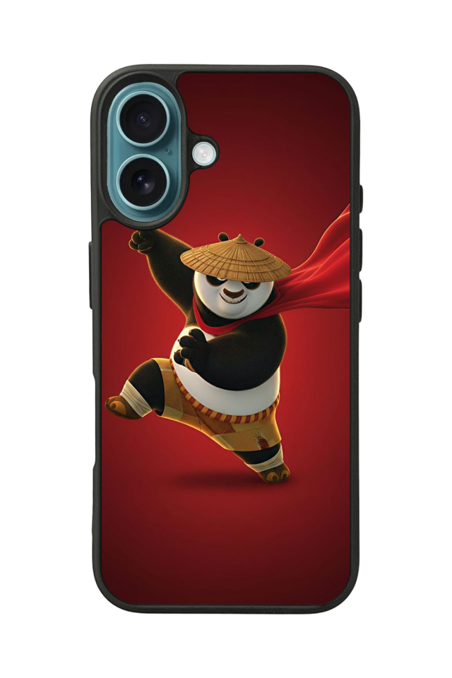 iPhone 16 Plus Uyumlu Kung Fu Panda Tasarımlı Glossy Premium Kılıf