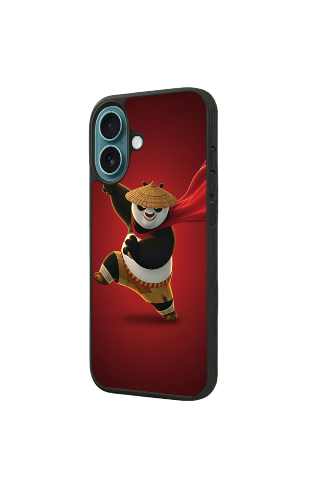 iPhone 16 Plus Uyumlu Kung Fu Panda Tasarımlı Glossy Premium Kılıf