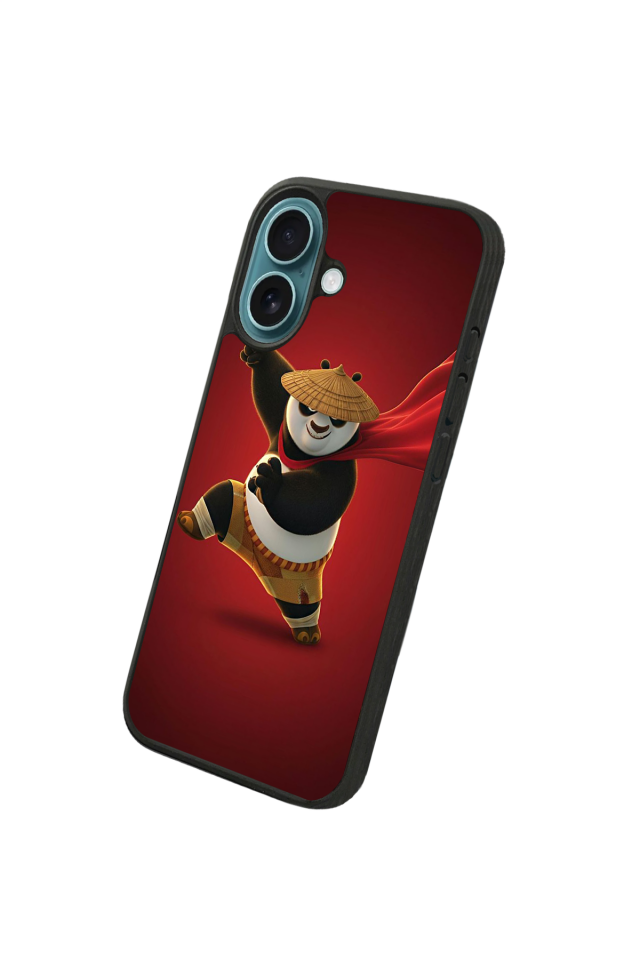 iPhone 16 Plus Uyumlu Kung Fu Panda Tasarımlı Glossy Premium Kılıf