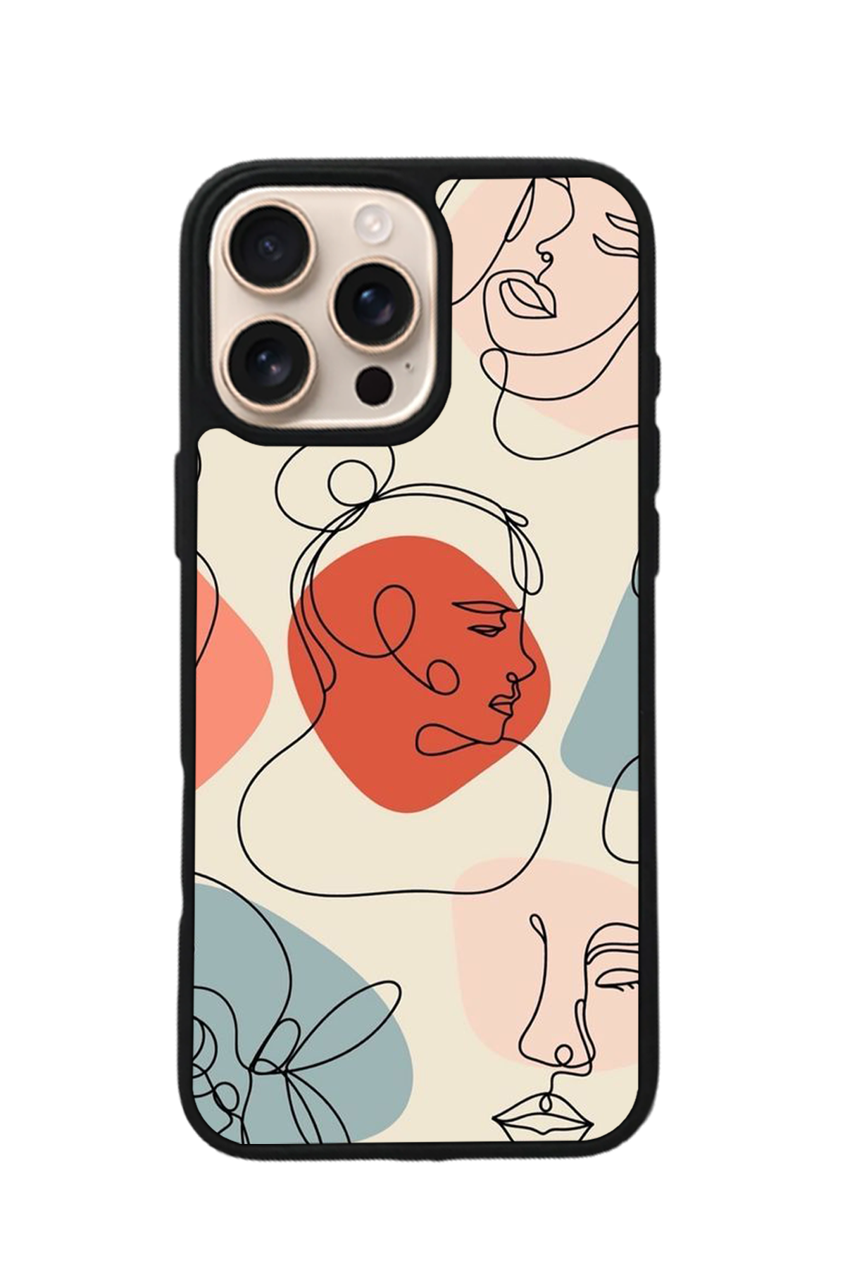 iPhone 16 Pro Uyumlu Line Art Tasarımlı Glossy Premium Kılıf