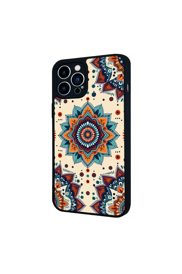 iPhone 13 Pro Max Uyumlu Mandaal Tasarımlı Glossy Premium Kılıf