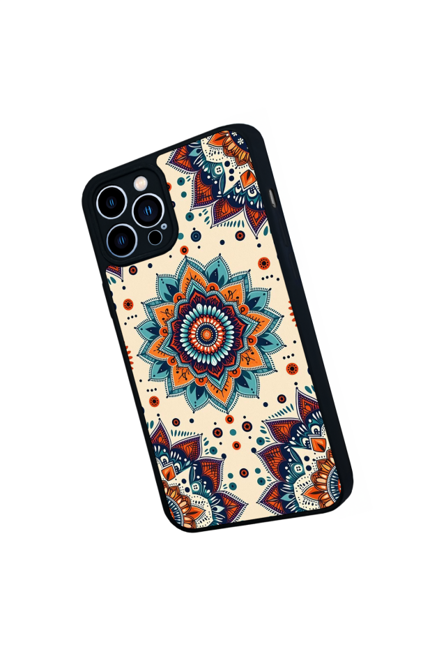 iPhone 13 Pro Max Uyumlu Mandaal Tasarımlı Glossy Premium Kılıf