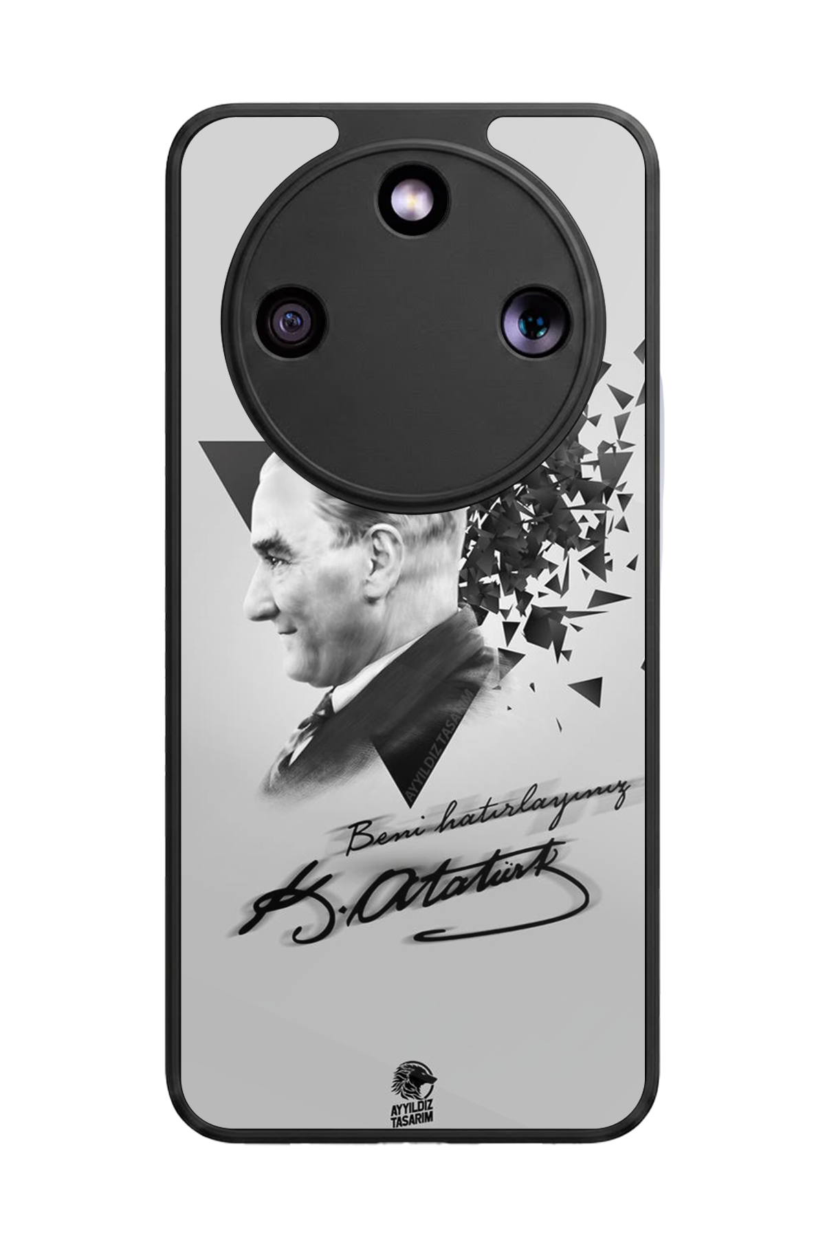 Honor Magic 8 Lite Uyumlu Mustafa Kemal Ataturk Tasarımlı Glossy Premium Kılıf