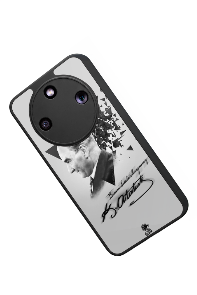 Honor Magic 8 Lite Uyumlu Mustafa Kemal Ataturk Tasarımlı Glossy Premium Kılıf
